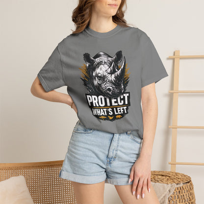Black Rhino Conservation Tee | Protect What's Left | Endangered Species Shirt | Unisex
