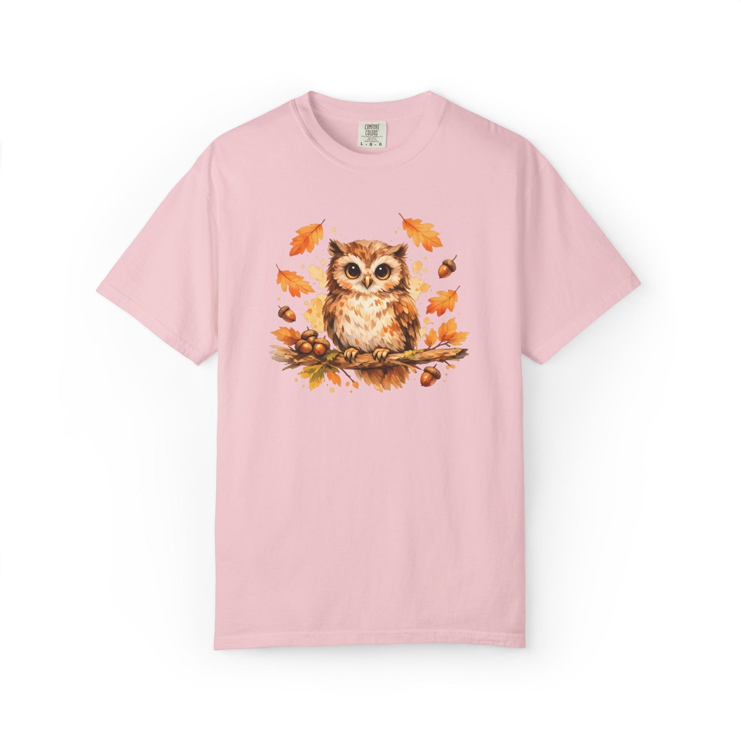 Watercolor Owl Graphic Tee | Autumn Wildlife Art Shirt | Owl Lover Gift