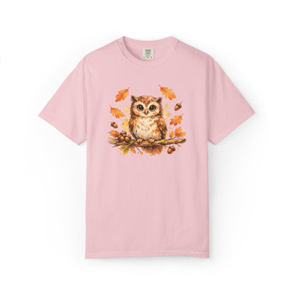 Watercolor Owl Graphic Tee | Autumn Wildlife Art Shirt | Owl Lover Gift