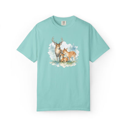 Watercolor Deer Family Tee | Forest Wildlife Art Shirt | Nature Lover Gift | Unisex