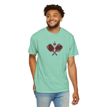 Pickleball Heart Icon Tee Pickler Love Minimalist Graphic Unisex Shirt