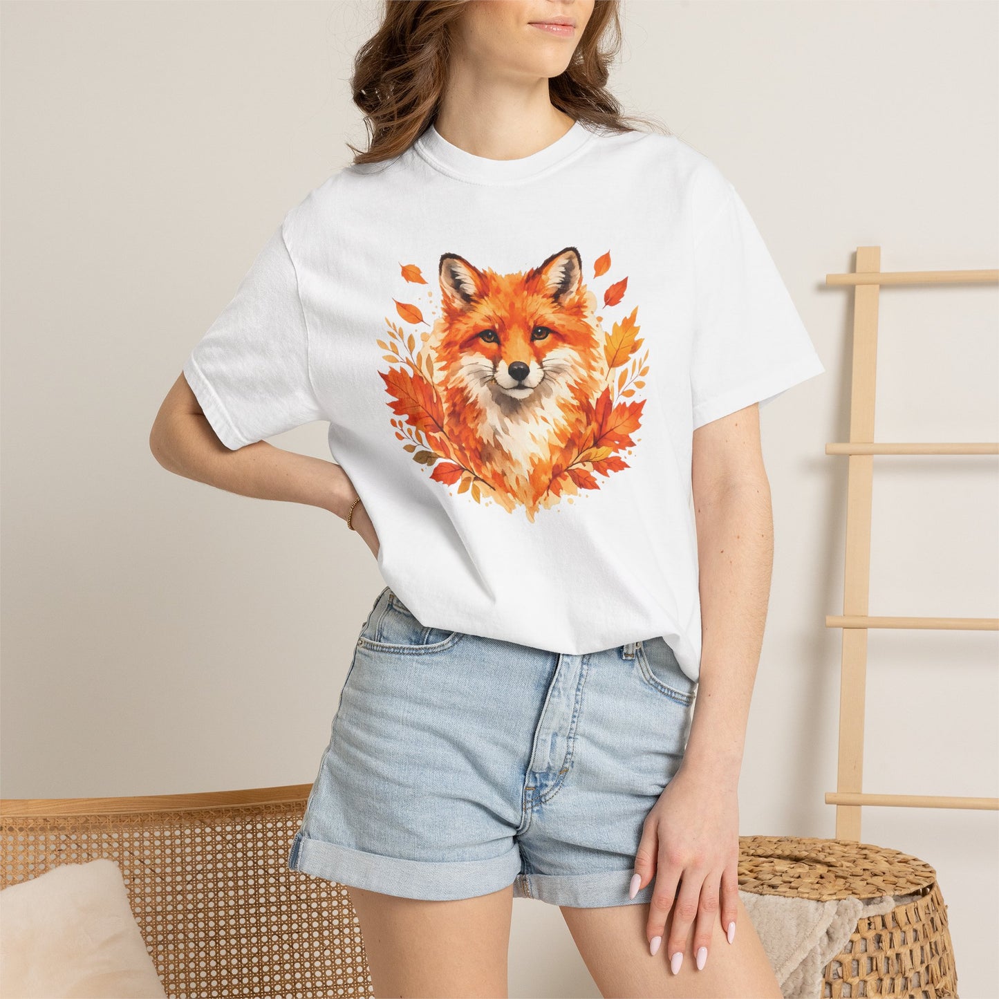 Watercolor Fox Graphic Tee | Autumn Wildlife Art Shirt | Nature Lover Gift | Unisex