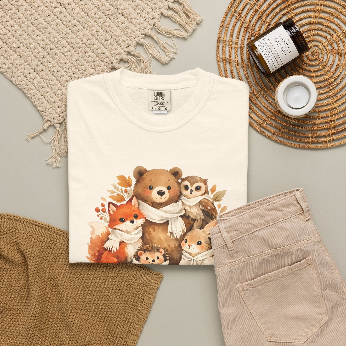 Woodland Friends Watercolor Tee | Forest Animal Gift Shirt | Wildlife Art | Nature Lover