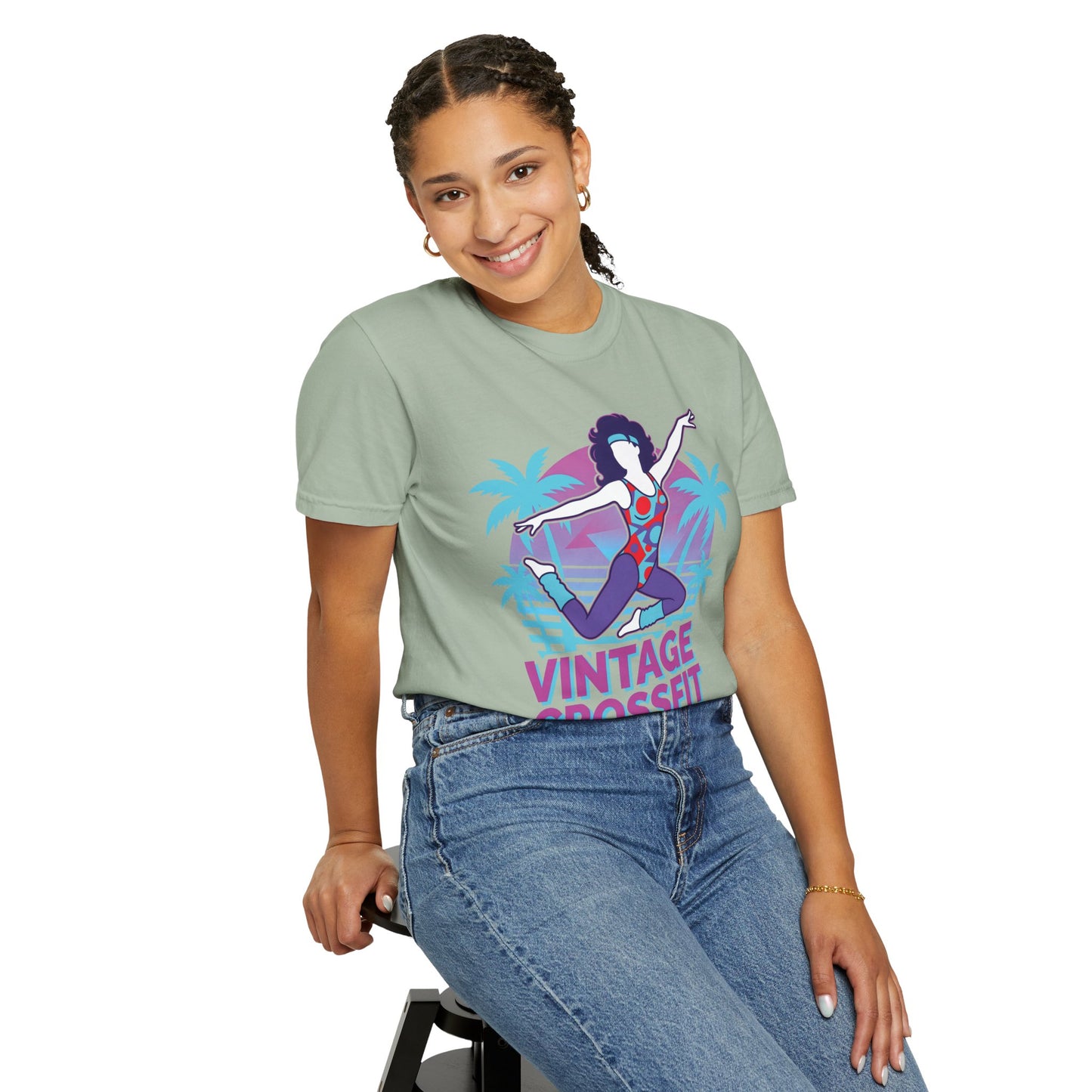 Vintage Crossfit Retro 80s Aerobics Graphic Tee | Gym Shirt Women