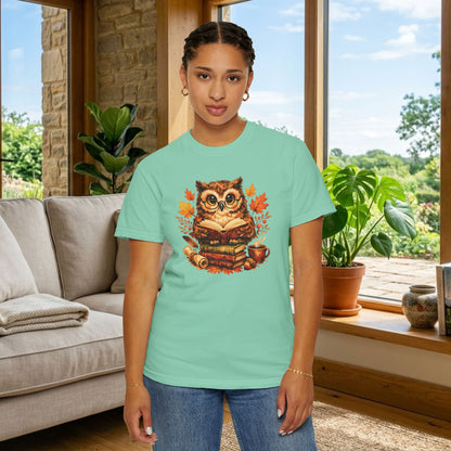 Wise Owl Watercolor Humor Tee | Book Lover Nature Shirt | Whimsical Wildlife Gift