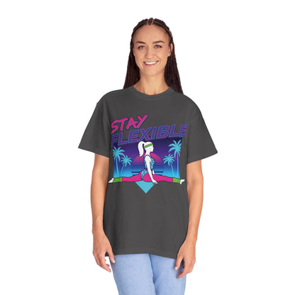 Stay Flexible Retro 80s Splits Aerobics Tee | Vintage Gym Shirt Women