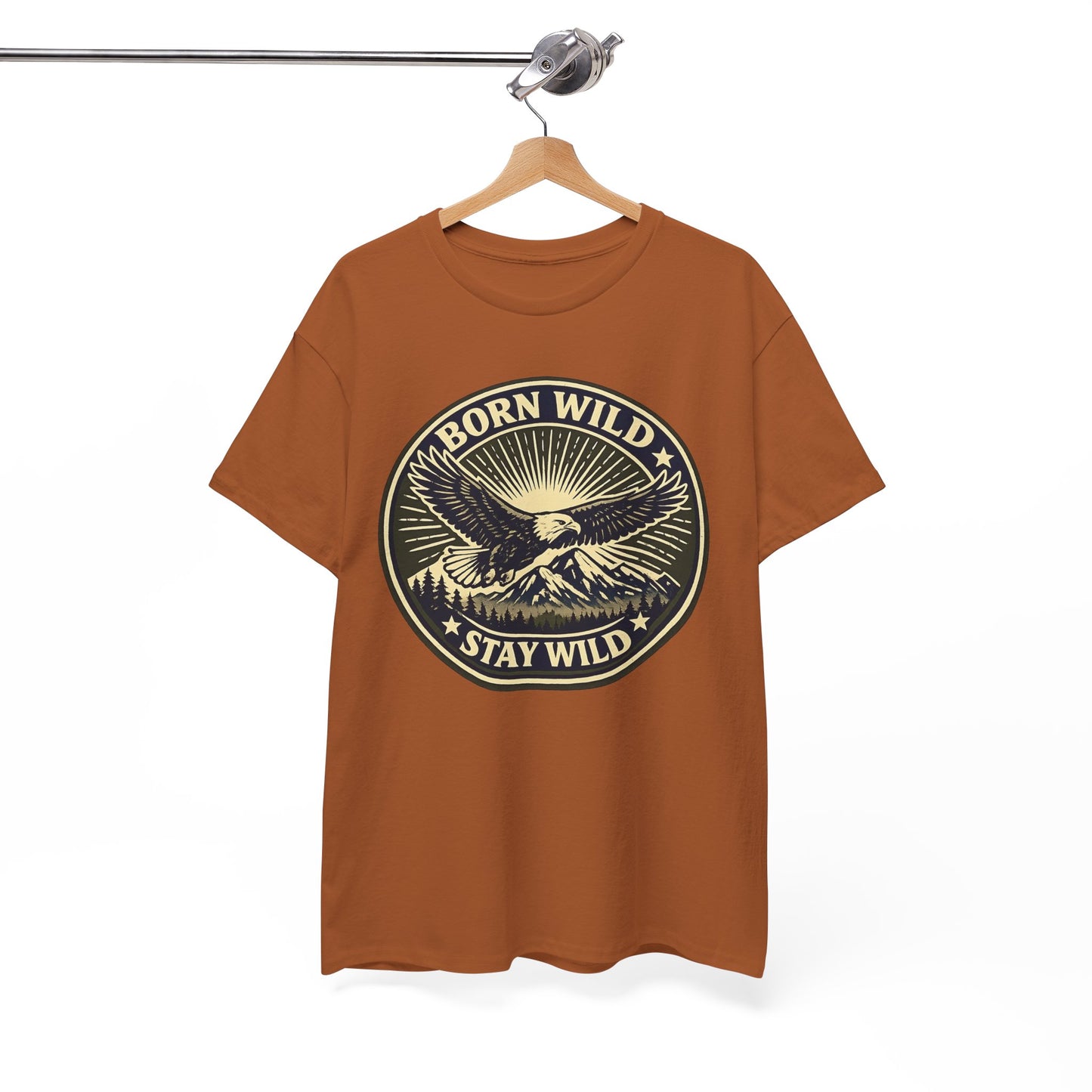 Eagle Ranger Patch Graphic Tee | Mid-Century Outdoor Shirt | Born Wild Stay Wild Unisex