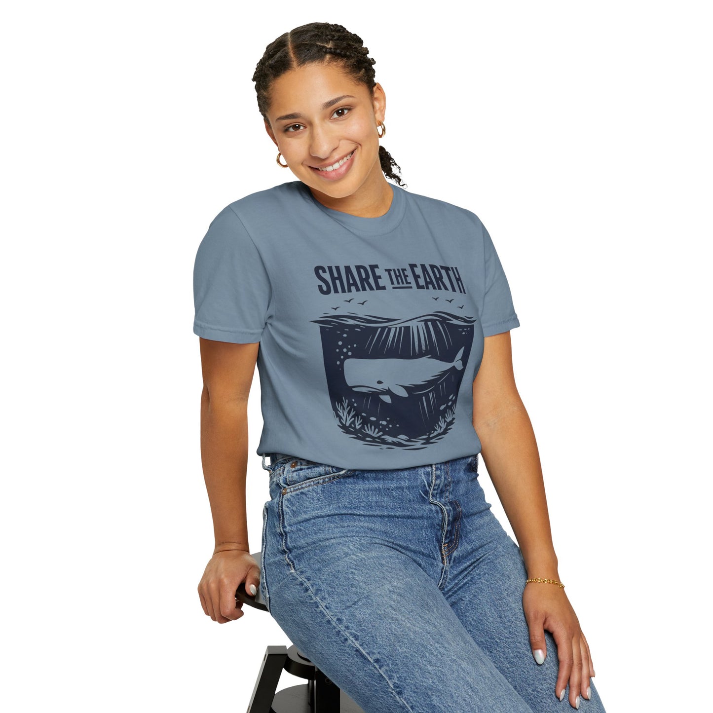 Whale Conservation Tee | Share the Earth Graphic Shirt | Ocean Wildlife Gift | Unisex