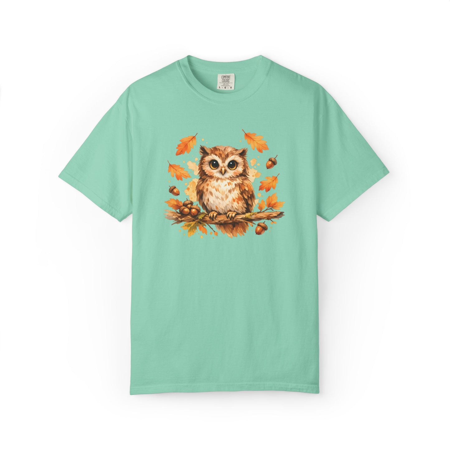 Watercolor Owl Graphic Tee | Autumn Wildlife Art Shirt | Owl Lover Gift