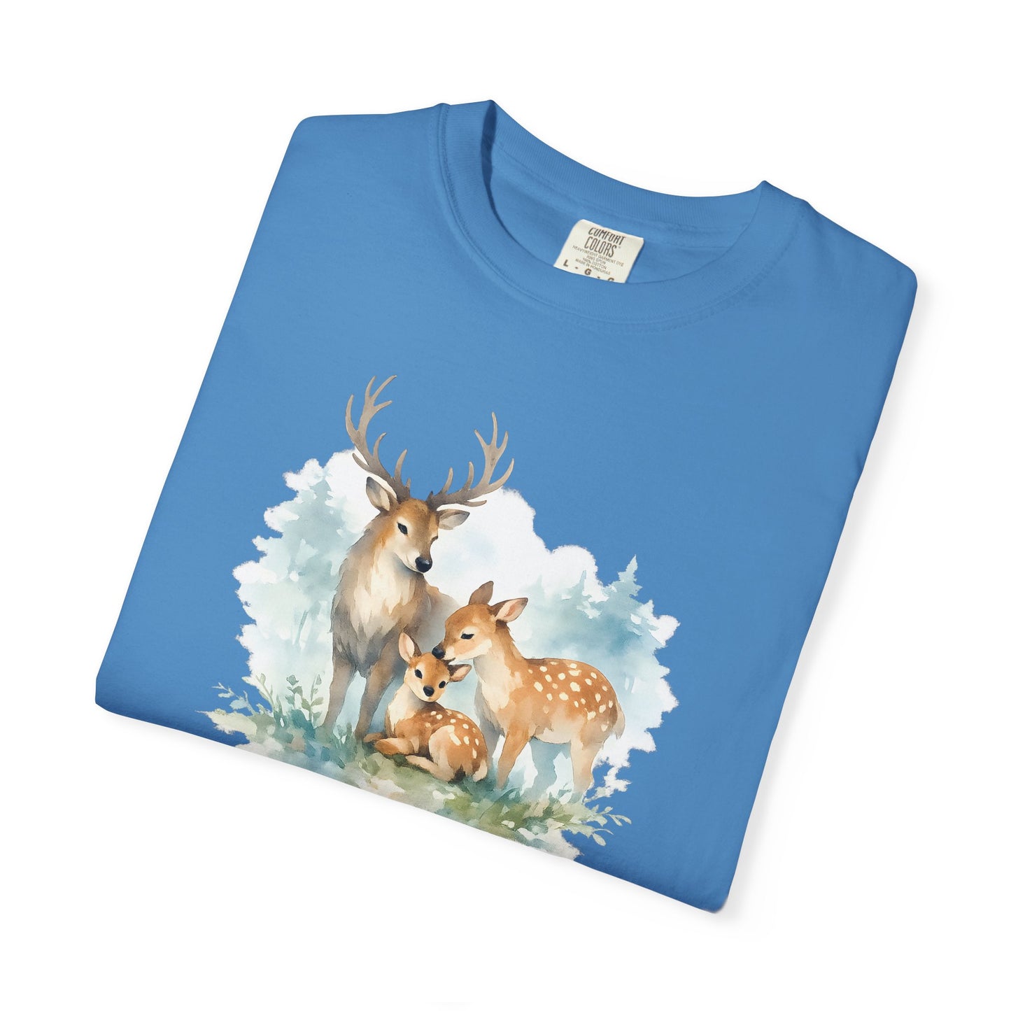 Watercolor Deer Family Tee | Forest Wildlife Art Shirt | Nature Lover Gift | Unisex