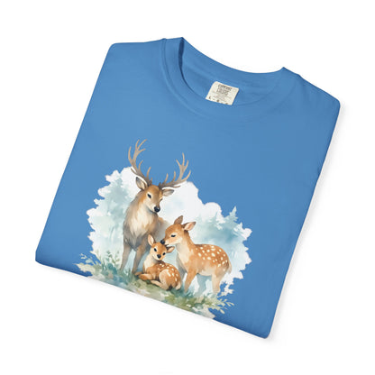 Watercolor Deer Family Tee | Forest Wildlife Art Shirt | Nature Lover Gift | Unisex