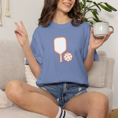 Pickleball Paddle And Ball Icon Tee Minimalist Pickler Unisex T-Shirt