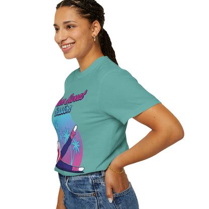 Neon Sweat Session Retro 80s Aerobics Graphic Tee | Vintage Workout Shirt