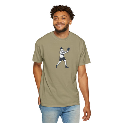 Pickleball Player Silhouette Tee Pickler Minimalist Men's Graphic Shirt