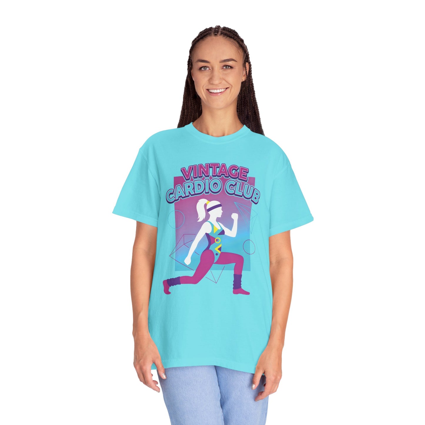 Vintage Cardio Club Retro 80s Lunge Graphic Tee | Workout Shirt Women