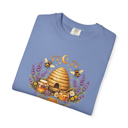 Beehive Honey and Lavender Tee | Vintage Nature Art Shirt | Botanical Garden Gift