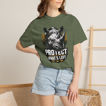 Black Rhino Conservation Tee | Protect What's Left | Endangered Species Shirt | Unisex