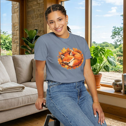 Sleeping Fox Watercolor Graphic Tee | Cozy Woodland Animal Shirt | Nature Lover Gift