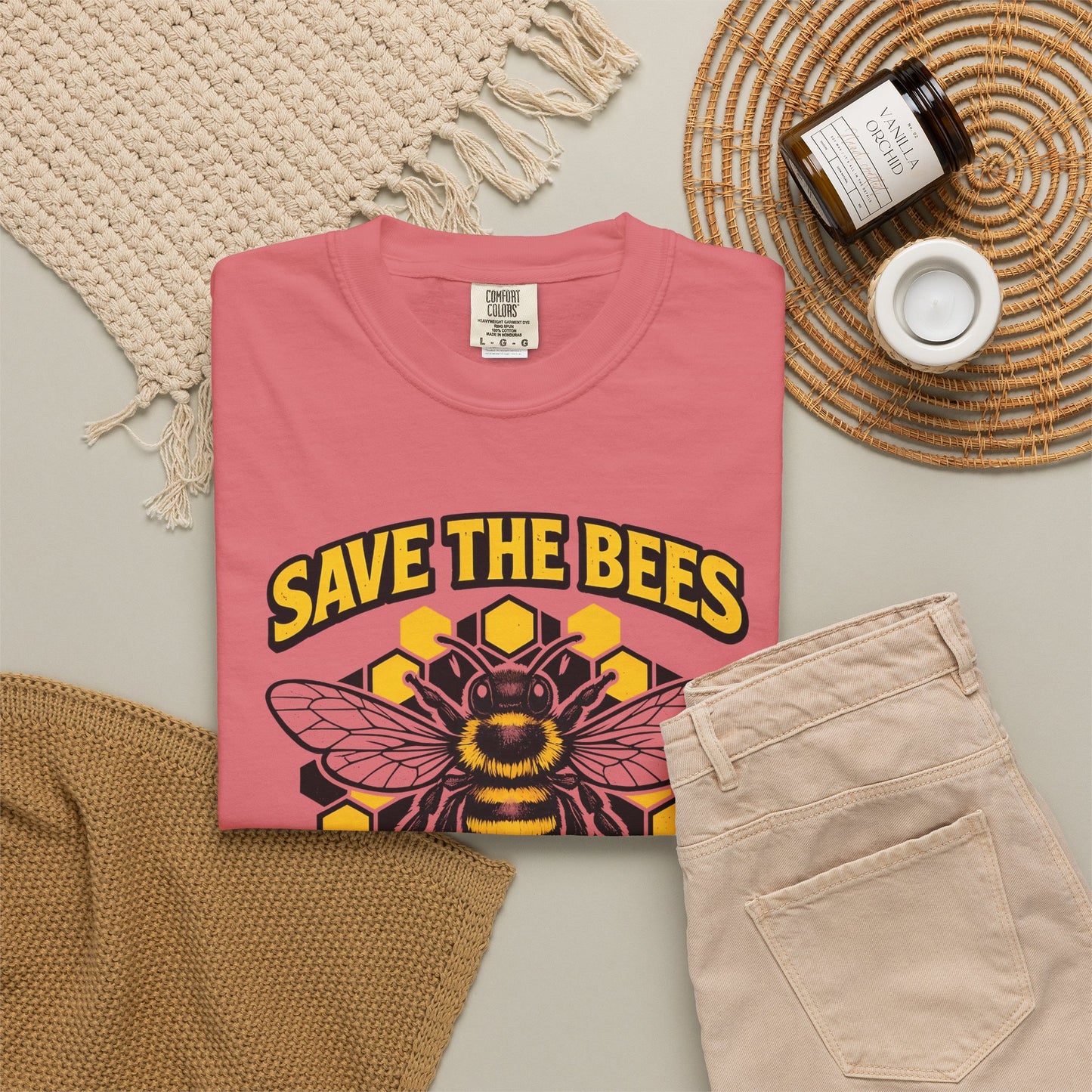 Save the Bees Graphic Tee | Bee Kind Conservation Shirt | Earth Day Gift | Nature Tee