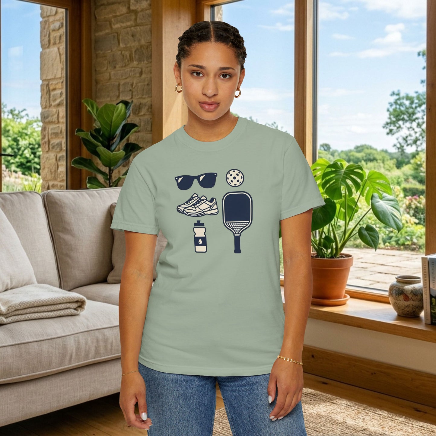 Pickleball Essentials Icon Tee Minimalist Pickler Sport Unisex Graphic Shirt