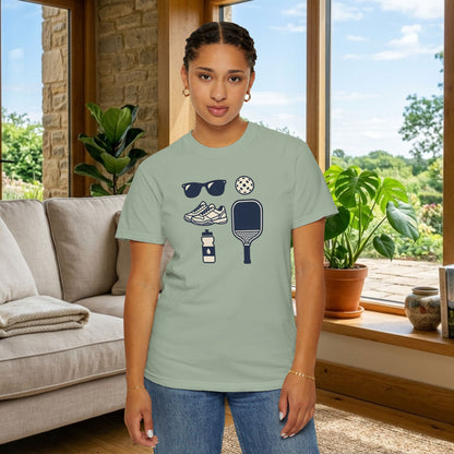 Pickleball Essentials Icon Tee Minimalist Pickler Sport Unisex Graphic Shirt