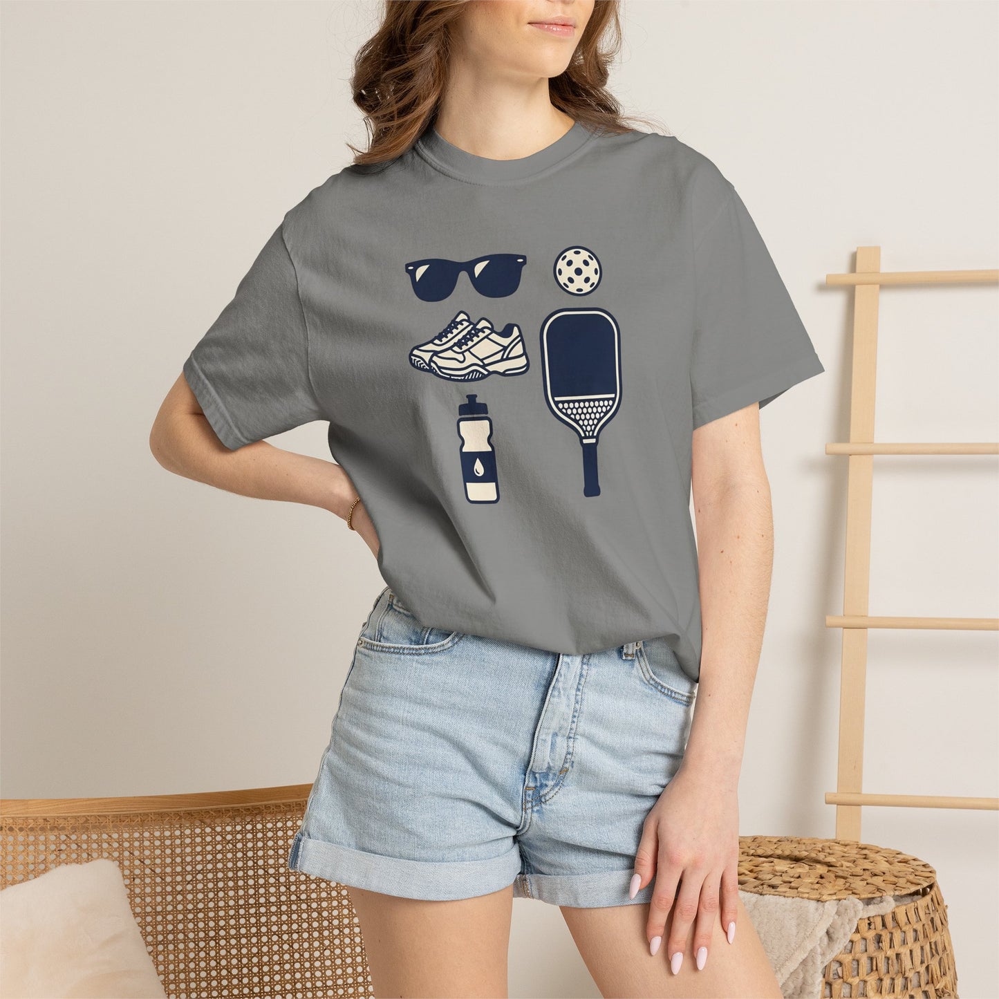 Pickleball Essentials Icon Tee Minimalist Pickler Sport Unisex Graphic Shirt