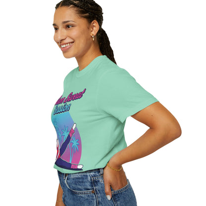 Neon Sweat Session Retro 80s Aerobics Graphic Tee | Vintage Workout Shirt