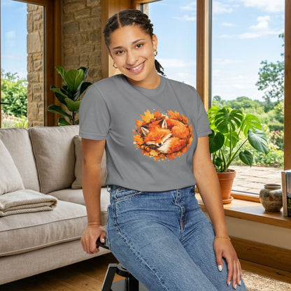Sleeping Fox Watercolor Graphic Tee | Cozy Woodland Animal Shirt | Nature Lover Gift