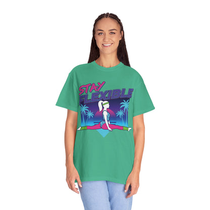 Stay Flexible Retro 80s Splits Aerobics Tee | Vintage Gym Shirt Women