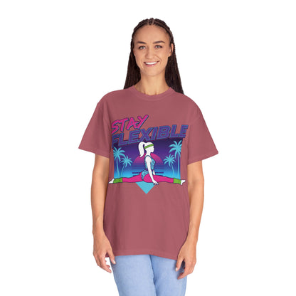 Stay Flexible Retro 80s Splits Aerobics Tee | Vintage Gym Shirt Women