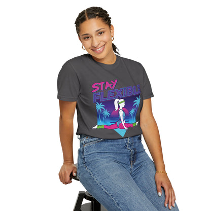 Stay Flexible Retro 80s Splits Aerobics Tee | Vintage Gym Shirt Women