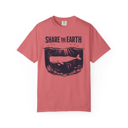 Whale Conservation Tee | Share the Earth Graphic Shirt | Ocean Wildlife Gift | Unisex