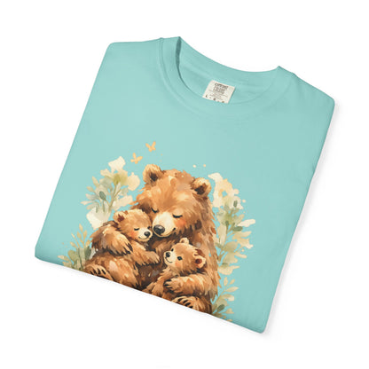 Mother Bear and Cubs Watercolor Tee | Wildlife Art Shirt | Mother Nature Gift | Unisex