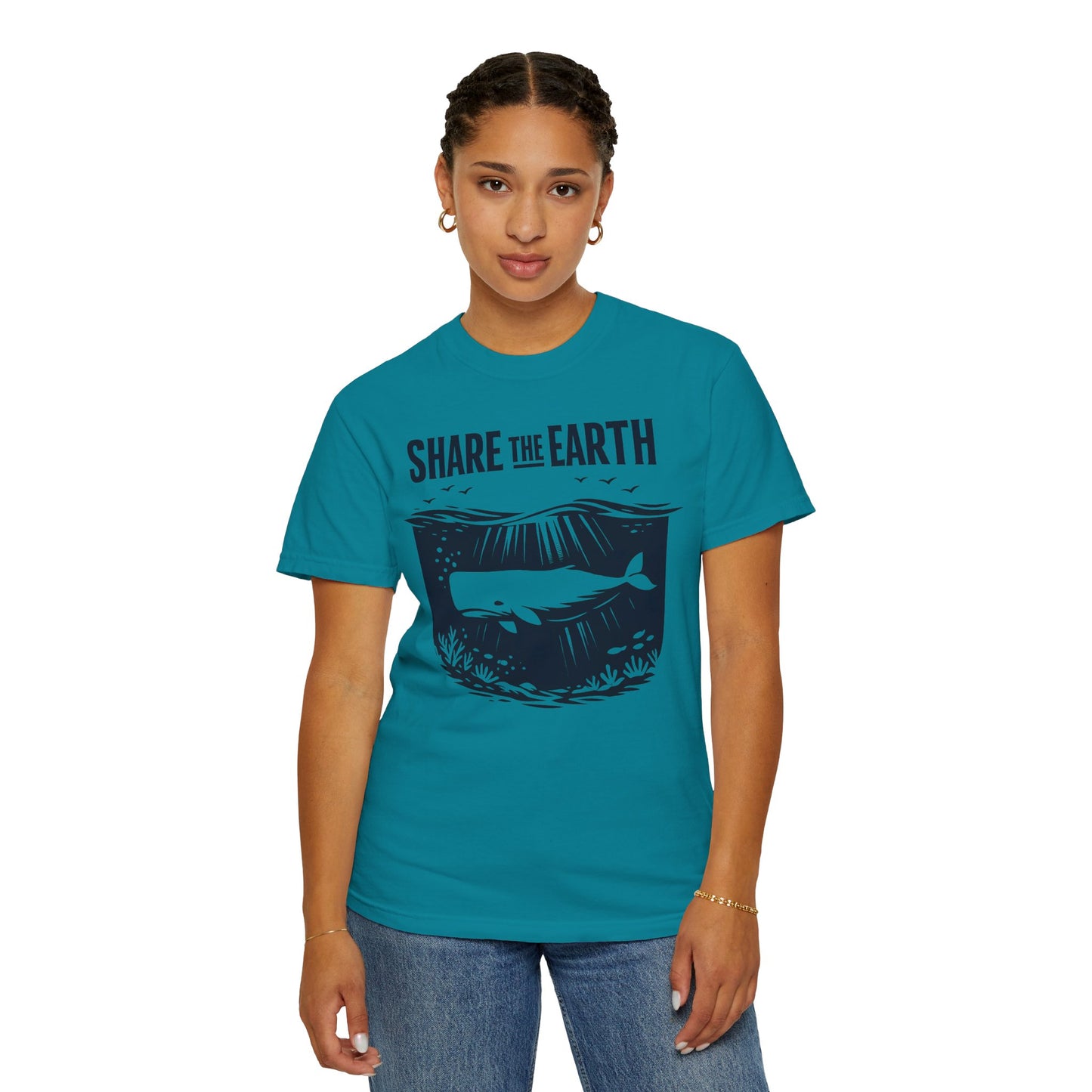 Whale Conservation Tee | Share the Earth Graphic Shirt | Ocean Wildlife Gift | Unisex