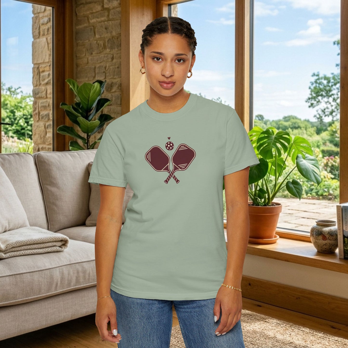 Pickleball Heart Icon Tee Pickler Love Minimalist Graphic Unisex Shirt