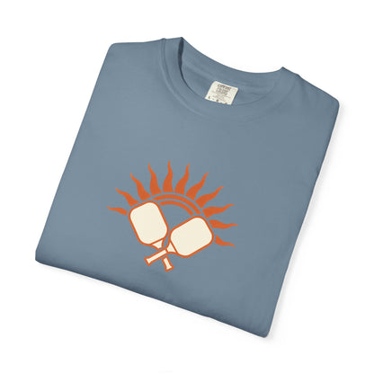 Pickleball Sun Badge Tee Pickler Vintage Minimalist Unisex Shirt