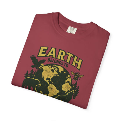 Earth Belongs to Everyone Earth Day Tee | Conservation Art Shirt | Wildlife Gift