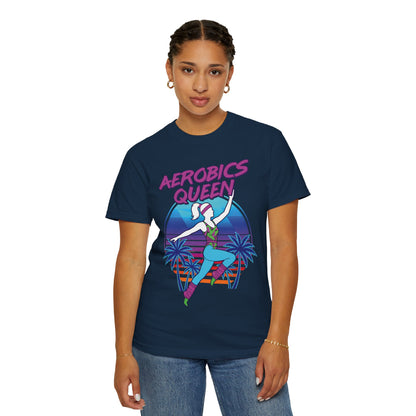 Aerobics Queen Retro 80s Dance Graphic Tee | Vintage Workout Shirt Women
