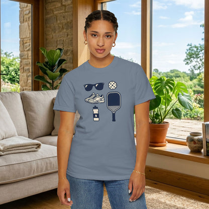 Pickleball Essentials Icon Tee Minimalist Pickler Sport Unisex Graphic Shirt