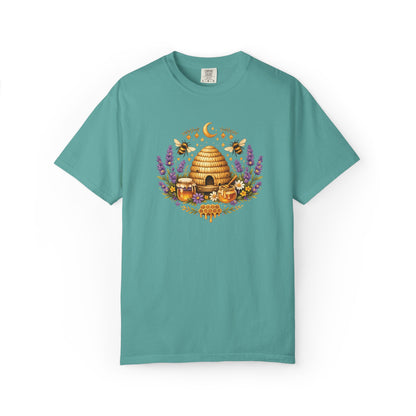 Beehive Honey and Lavender Tee | Vintage Nature Art Shirt | Botanical Garden Gift