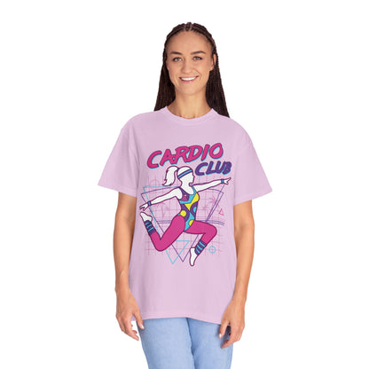 Cardio Club Retro 80s Grid Aerobics Graphic Tee | Vintage Gym Shirt Women