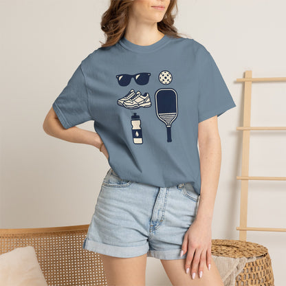 Pickleball Essentials Icon Tee Minimalist Pickler Sport Unisex Graphic Shirt