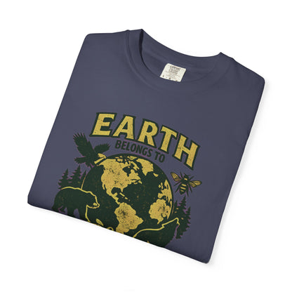 Earth Belongs to Everyone Earth Day Tee | Conservation Art Shirt | Wildlife Gift