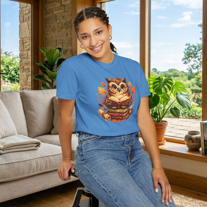 Wise Owl Watercolor Humor Tee | Book Lover Nature Shirt | Whimsical Wildlife Gift