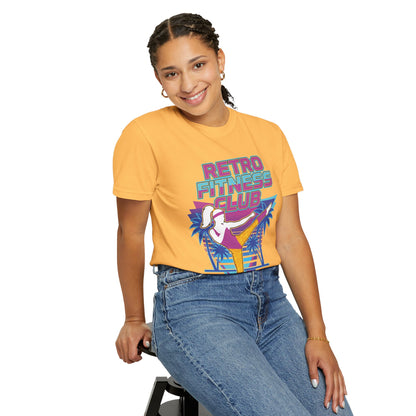 Retro Fitness Club High Kick 80s Tee | Vintage Aerobics Shirt Women