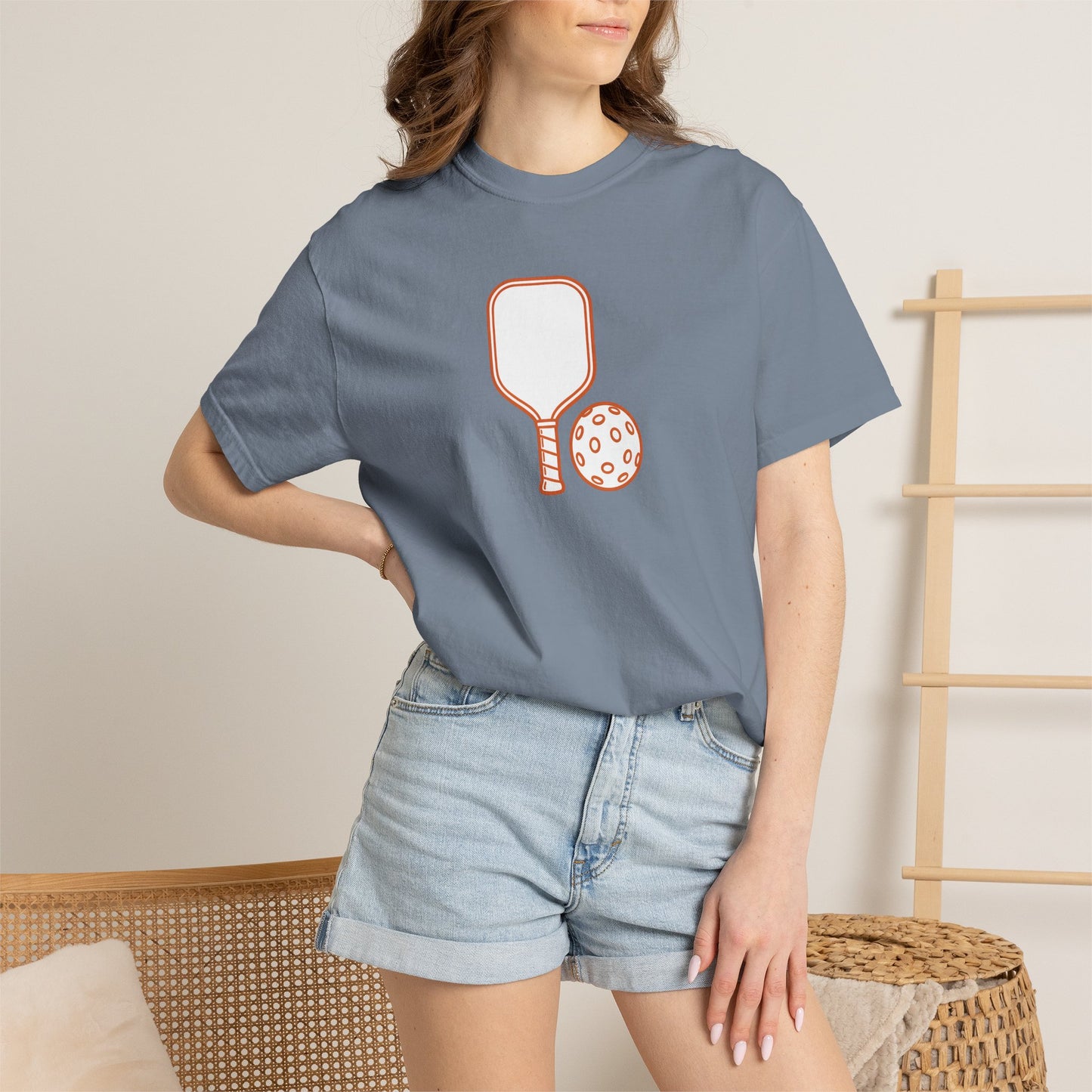 Pickleball Paddle And Ball Icon Tee Minimalist Pickler Unisex T-Shirt