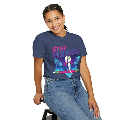 Stay Flexible Retro 80s Splits Aerobics Tee | Vintage Gym Shirt Women