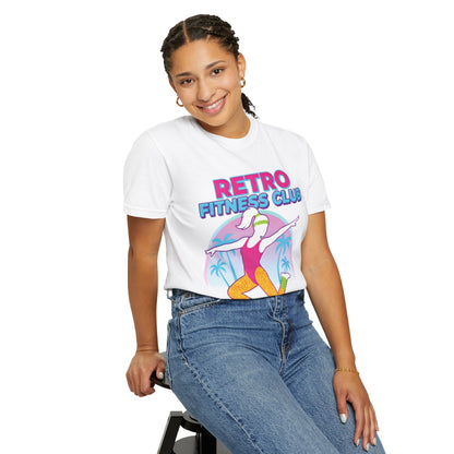 Retro Fitness Club 80s Aerobics Graphic Tee | Vintage Gym Shirt Women