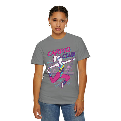 Cardio Club Retro 80s Grid Aerobics Graphic Tee | Vintage Gym Shirt Women