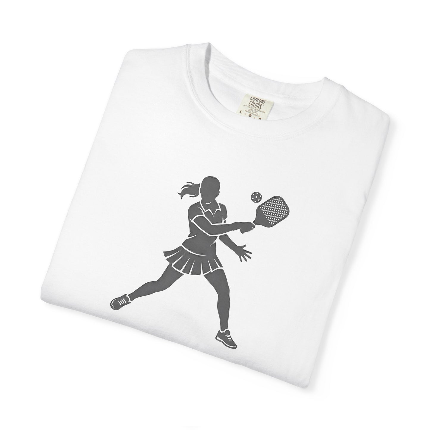 Pickleball Female Silhouette Icon Tee Minimalist Pickler Graphic Women T-Shirt